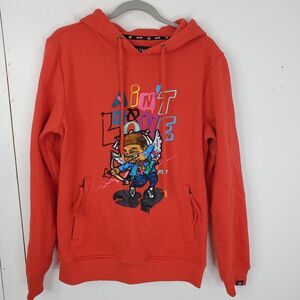 RS1NE Hoodie Sweatshirt Graphic Aint No Love Cupid Art Red Hipster Mens S